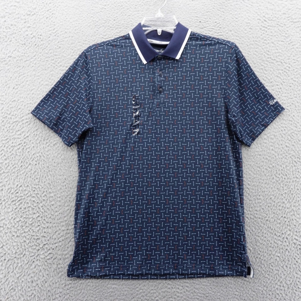 Walter Hagen‎ Performance Golf Polo Shirt Broken Club Blue Mens Small NWT